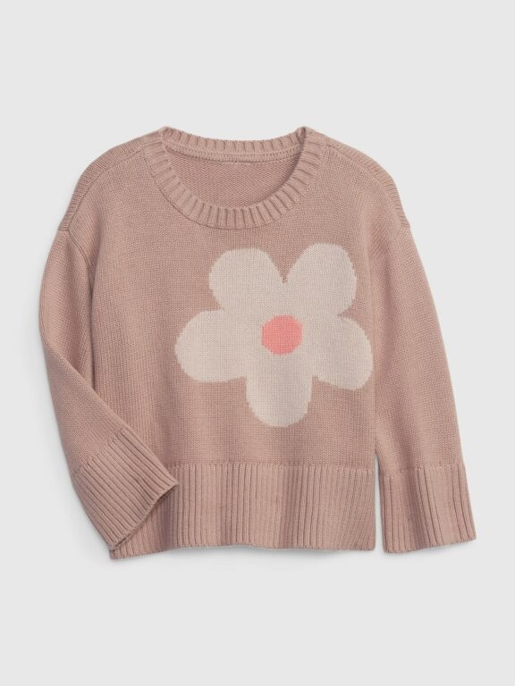 GAP Dětský svetr s květinou