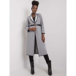 Gray melange coat with