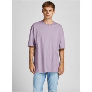 Světle fialové basic tričko Jack & Jones