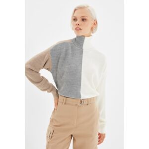 Trendyol Gray Turtleneck Knitwear