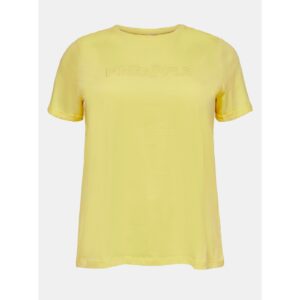 Žluté tričko s potiskem ONLY CARMAKOMA Mai -
