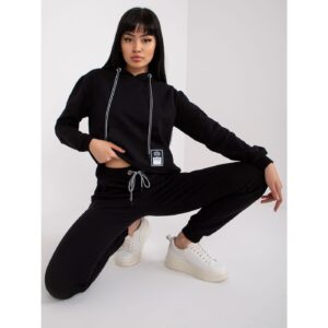 Black cotton tracksuit from