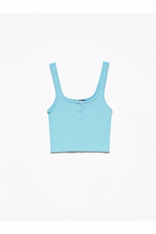 Dilvin Crop Top - Turquoise