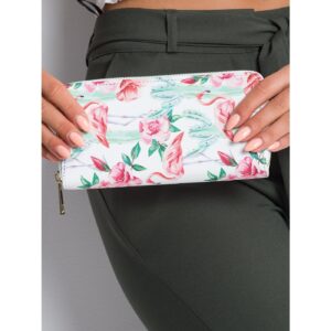 White wallet with print