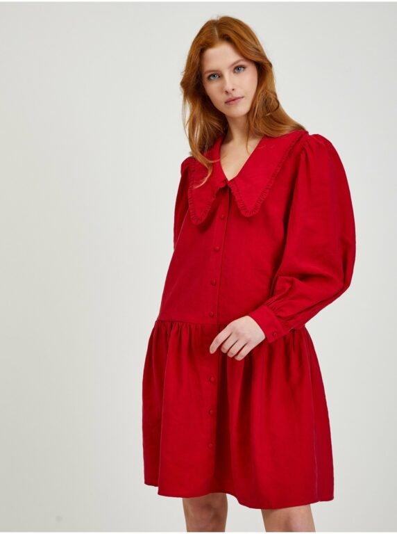 Červené dámské košilové šaty ORSAY