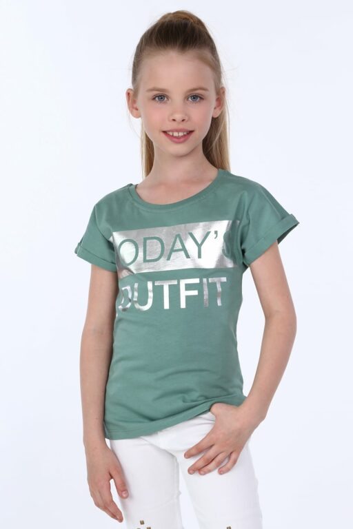 Dívčí zelené tričko s