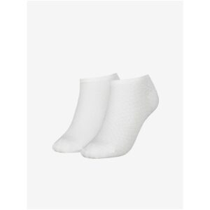 Sada dvou párů dámských ponožek v bílé