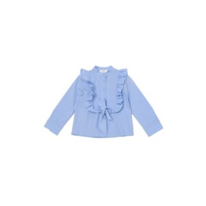 Trendyol Blue Ruffle Front Girl Knitted