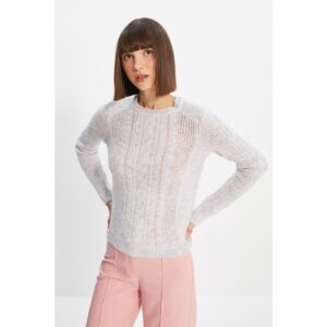 Trendyol Lilac Crew Neck Knitted