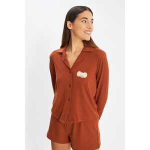 Trendyol Tile Camisole Knitted Pajamas