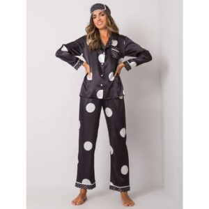 Black pajamas with polka dot