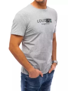 Men's T-shirt with a light gray Dstreet RX4727