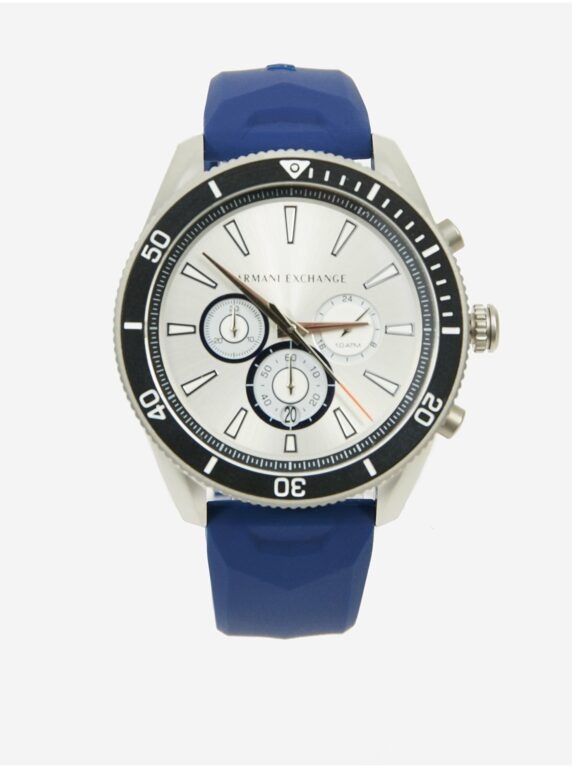 Pánské hodinky s páskem v modré barvě