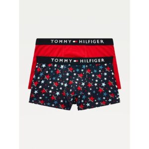 Tommy Hilfiger Sada dvou klučičích boxerek v tmavě modré a červené barvě Tommy