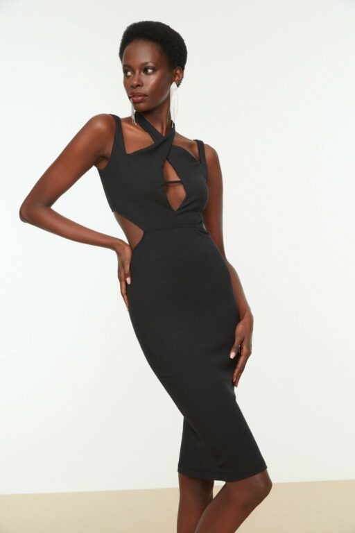 Trendyol Black Cut Out Detailed