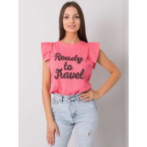 Women's pink blouse with a