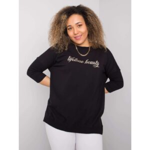 Black oversize women's blouse with an