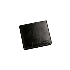 Men's horizontal black wallet