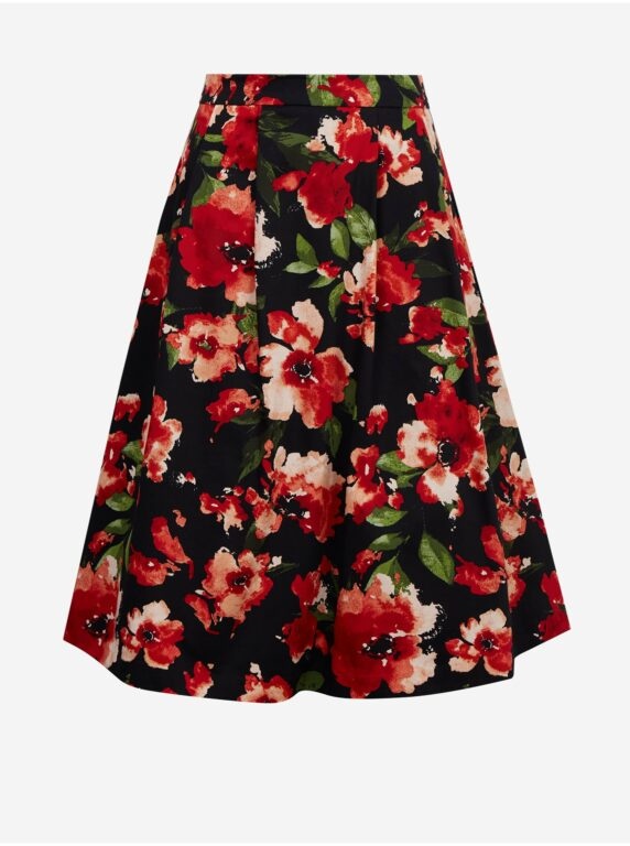 Orsay Červeno-černá dámská květovaná sukně