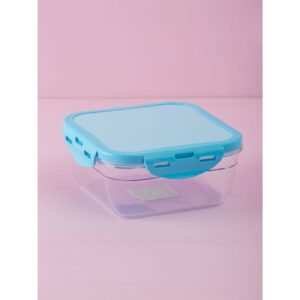 Square blue food container