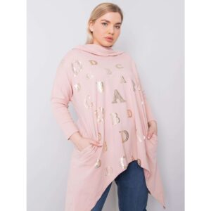 Dusty pink sweatshirt with plus size