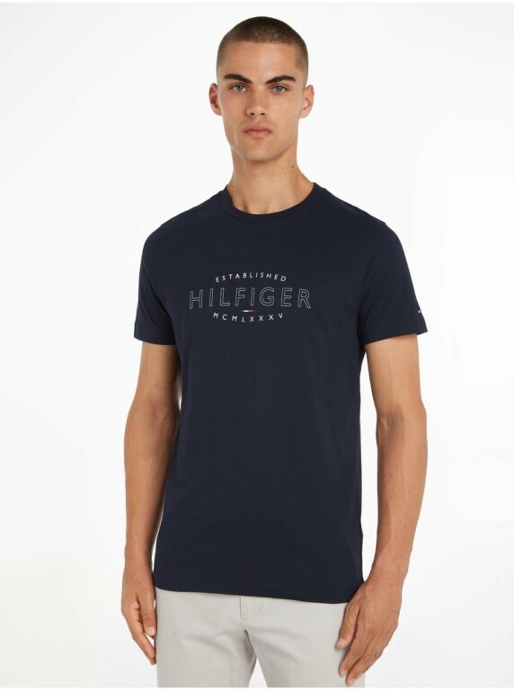 Tmavě modré pánské tričko Tommy Hilfiger