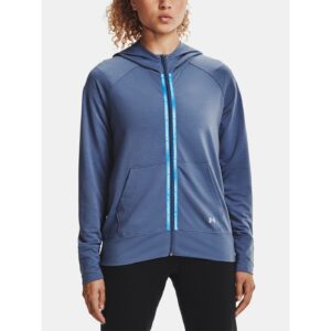 Under Armour Mikina Rival Terry Taped FZ Hoodie-BLU -