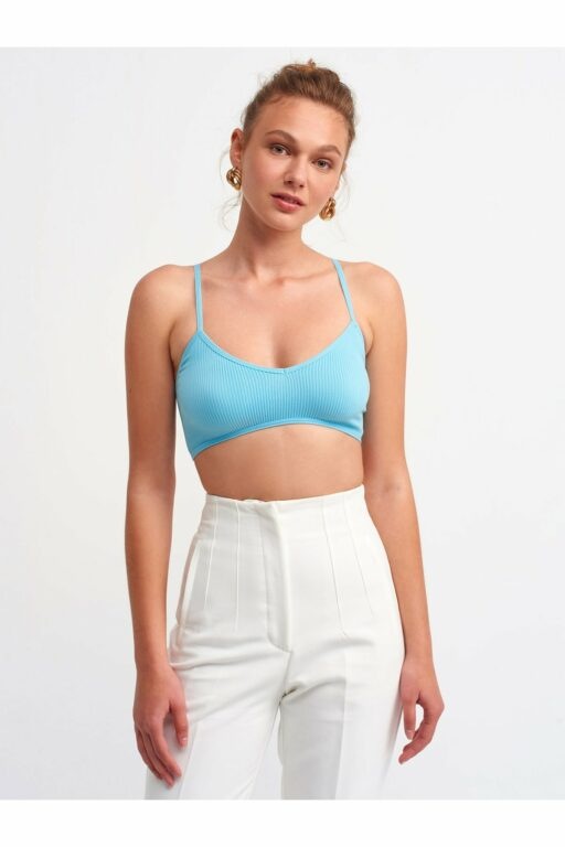 Dilvin Crop Top - Turquoise