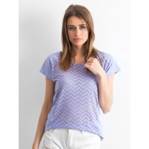 Purple T-shirt with zigzags