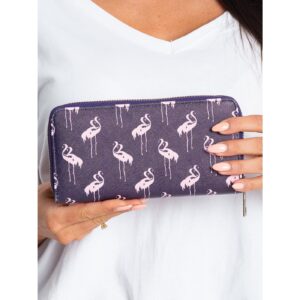 Purple wallet with flamingos