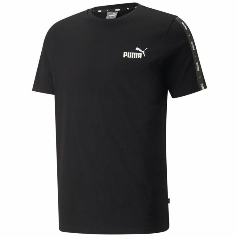 Černé pánské vzorované tričko Puma Tape