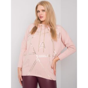 Dusty pink blouse of larger size with