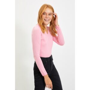 Trendyol Pink V-Neck Knitwear