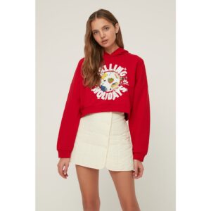 Trendyol Red The Minions Licensed Crop