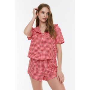 Trendyol Red Wafer Fabric Woven Pajamas