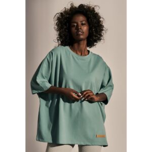 Turquoise t-shirt from ecological ecological Syberia