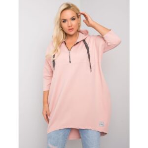 Light pink women's sweatshirt plus
