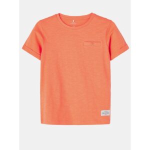 Oranžové klučičí tričko s kapsou