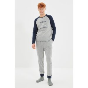 Trendyol Gray Men's Regular Fit Printed