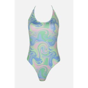 Trendyol Green Abstract Pattern Back Detailed