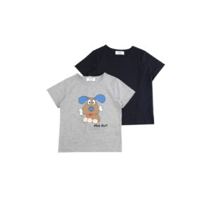 Trendyol Grey-Navy Blue 2-Pack Printed Boy's Knitted