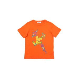 Trendyol Orange Printed Girl Knitted
