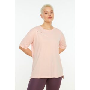 Trendyol Curve Pink Printed Knitted