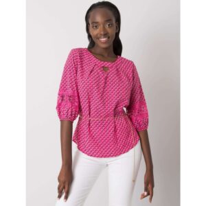 Women's pink patterned blouse