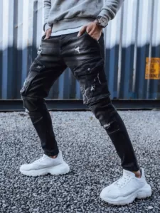 Men's cargo jeans black