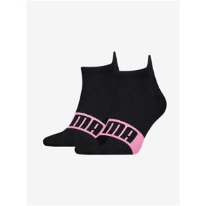 Růžovo-černé dámské ponožky Puma -
