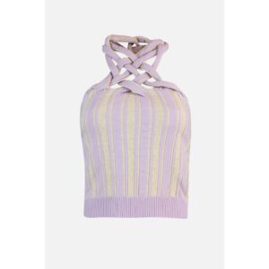 Trendyol Lilac Striped Knitwear