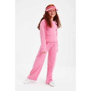 Trendyol Pink Ribbed Girl Knitted Bottom-Top