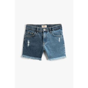 Koton Destroyed Mini Denim Shorts