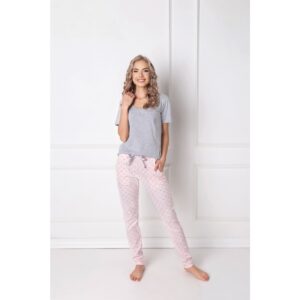 Q Long Pajamas Gray-pink